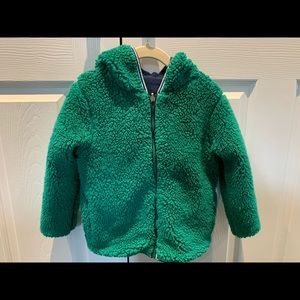 Mini boden double sides fleece jacket 4-5years old